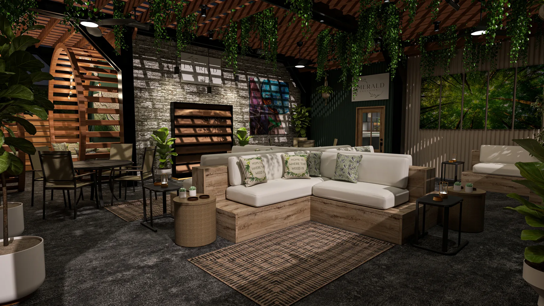 The Emerald City Lounge patio, as designed